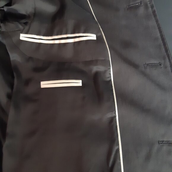 Hugo Boss Santor-L SZ 40 Men's Black Single Breasted Water Repellent Over Coat - Picture 7 of 15